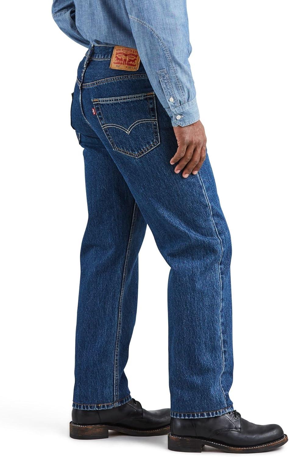 imageLevis Mens 550 Relaxed Fit JeansDark Stonewash Rinse