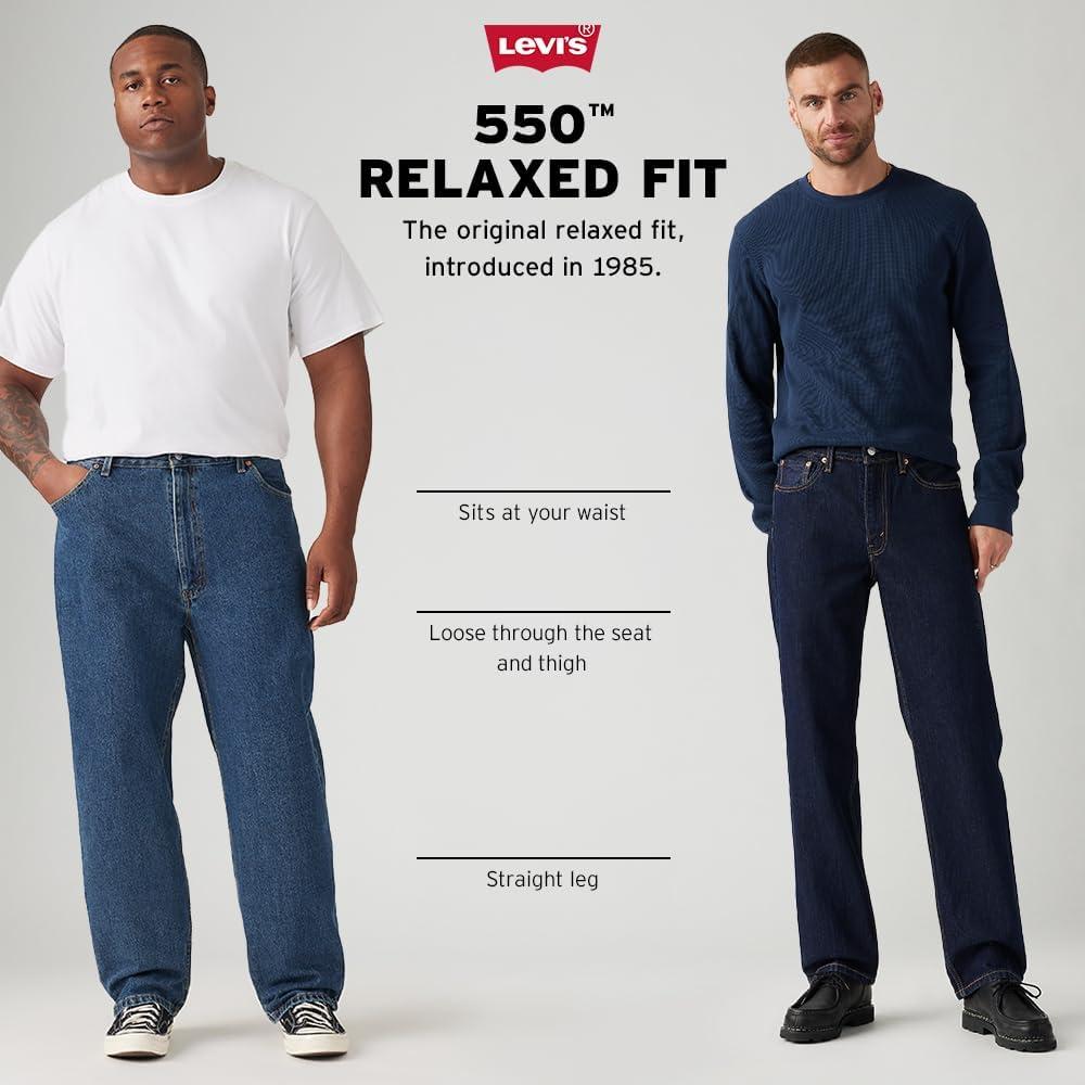 imageLevis Mens 550 Relaxed Fit JeansNew Black