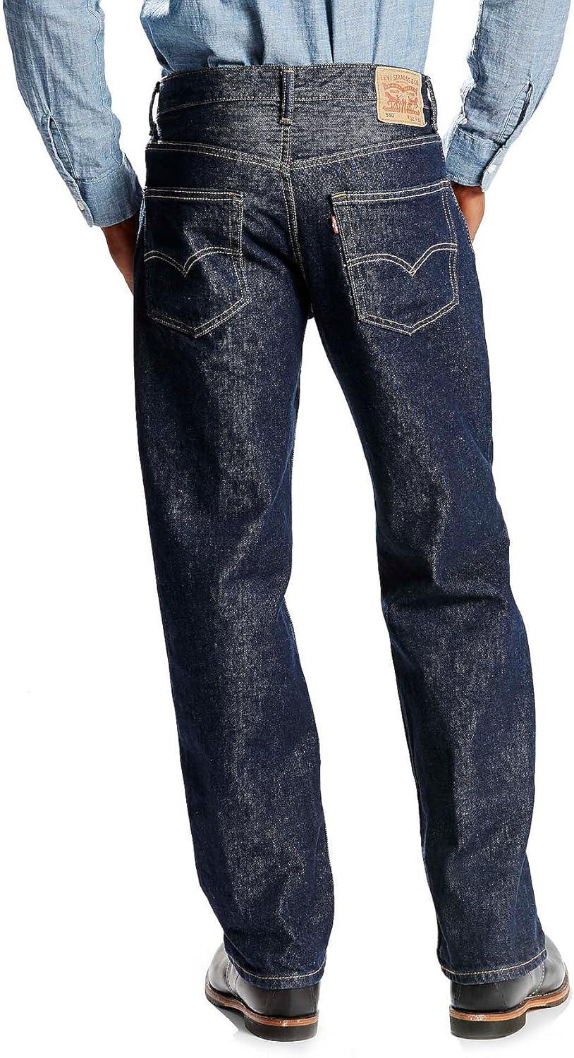 imageLevis Mens 550 Relaxed Fit JeansRinse Dark Wash Stretch