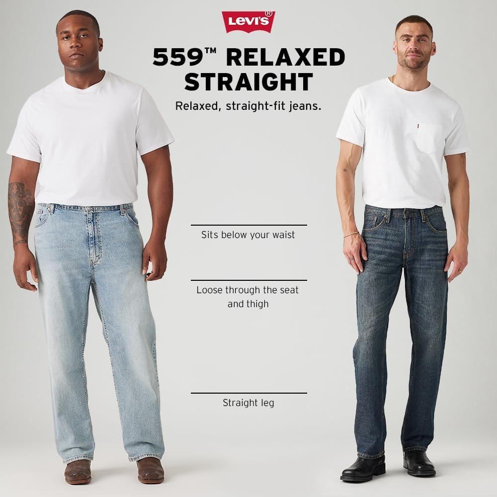 imageLevis Mens 559 Relaxed Straight Jeans Also Available in Big amp TallAloe Subtle
