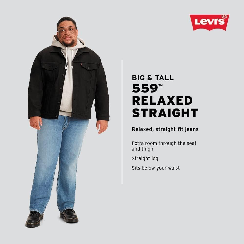 imageLevis Mens 559 Relaxed Straight Jeans Also Available in Big amp TallNail Loop Knot Dark Indigo