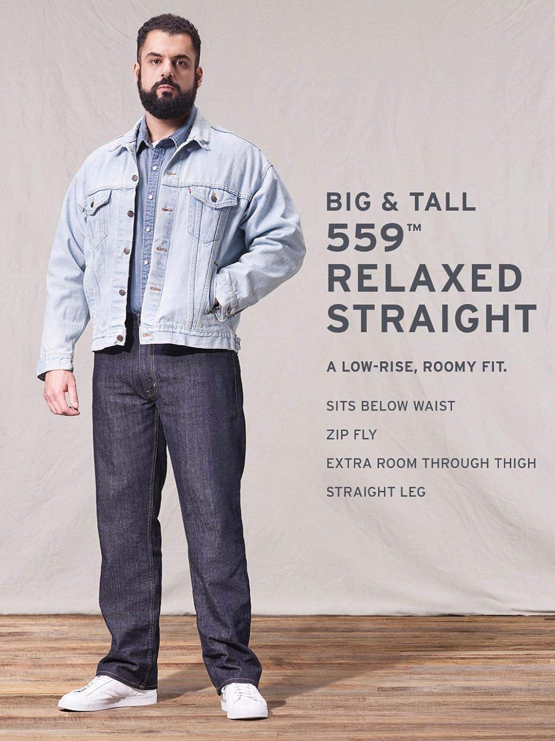imageLevis Mens 559 Relaxed Straight Jeans Also Available in Big amp TallTumbled Rigid