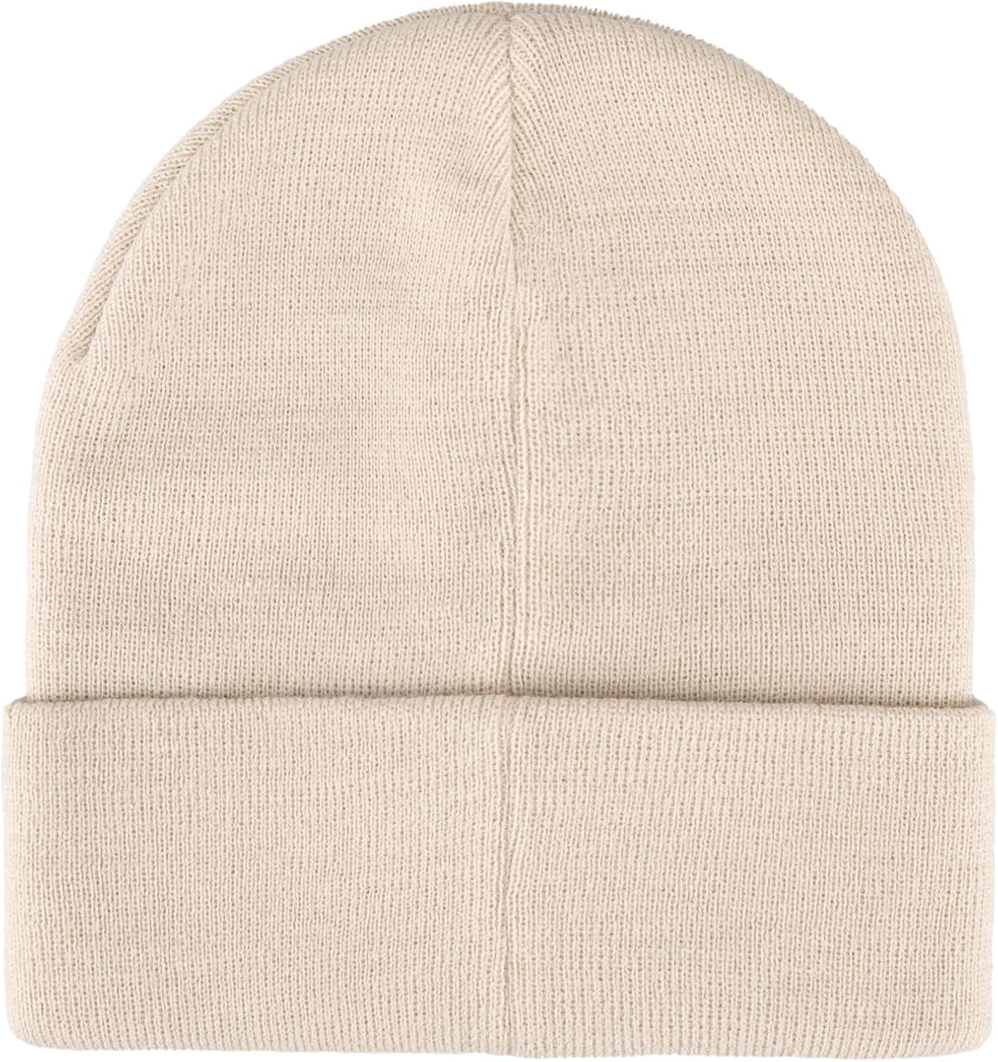 imageLevis Mens AllSeason Hero Beanie Soft Knit Cuffed Winter Hat Warm amp Comfortable Everyday StyleCream Red Tab