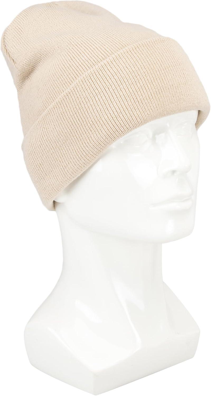imageLevis Mens AllSeason Hero Beanie Soft Knit Cuffed Winter Hat Warm amp Comfortable Everyday StyleCream Red Tab