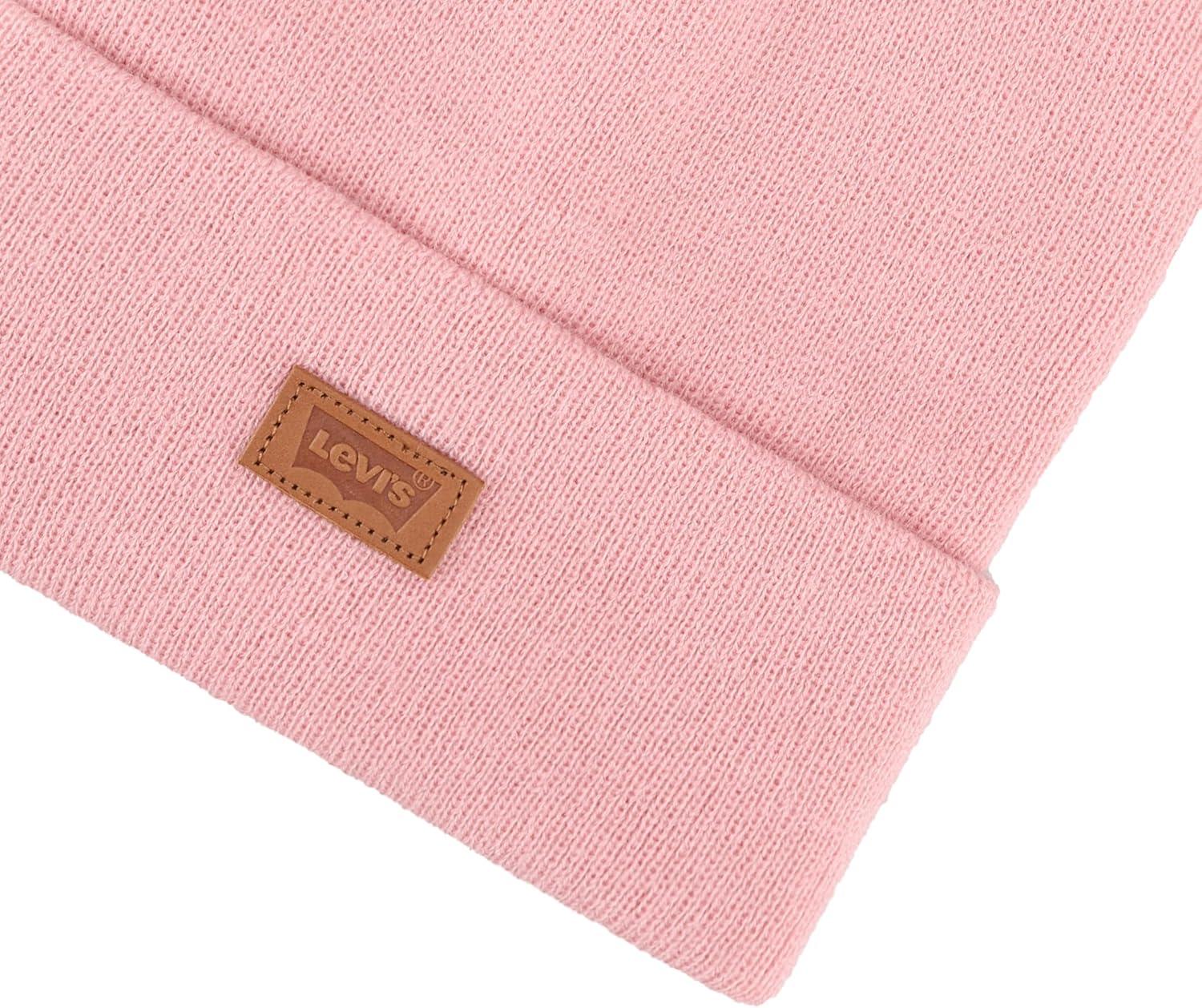 imageLevis Mens AllSeason Hero Beanie Soft Knit Cuffed Winter Hat Warm amp Comfortable Everyday StyleDusty Pink