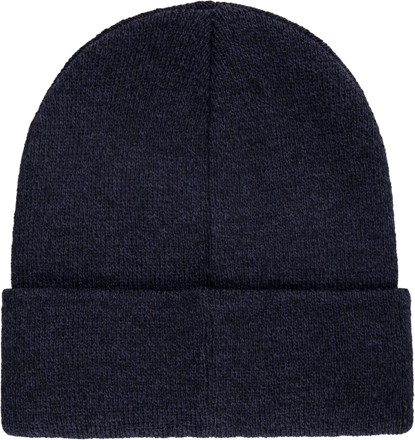 imageLevis Mens AllSeason Hero Beanie Soft Knit Cuffed Winter Hat Warm amp Comfortable Everyday StyleMarl Navy