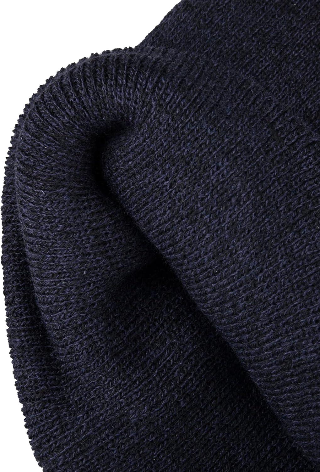 imageLevis Mens AllSeason Hero Beanie Soft Knit Cuffed Winter Hat Warm amp Comfortable Everyday StyleMarl Navy