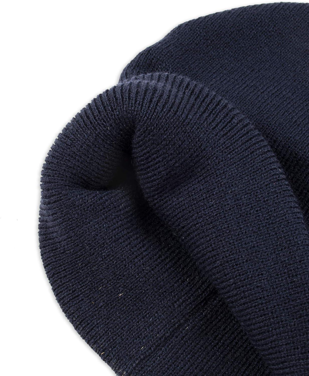 imageLevis Mens AllSeason Hero Beanie Soft Knit Cuffed Winter Hat Warm amp Comfortable Everyday StyleNavy Solid