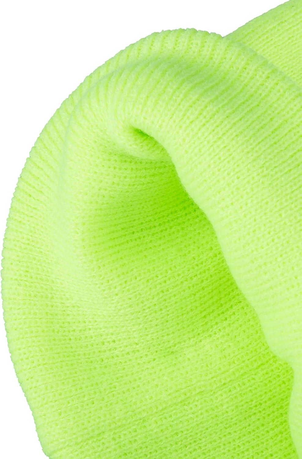 imageLevis Mens AllSeason Hero Beanie Soft Knit Cuffed Winter Hat Warm amp Comfortable Everyday StyleNeon Yellow Solid