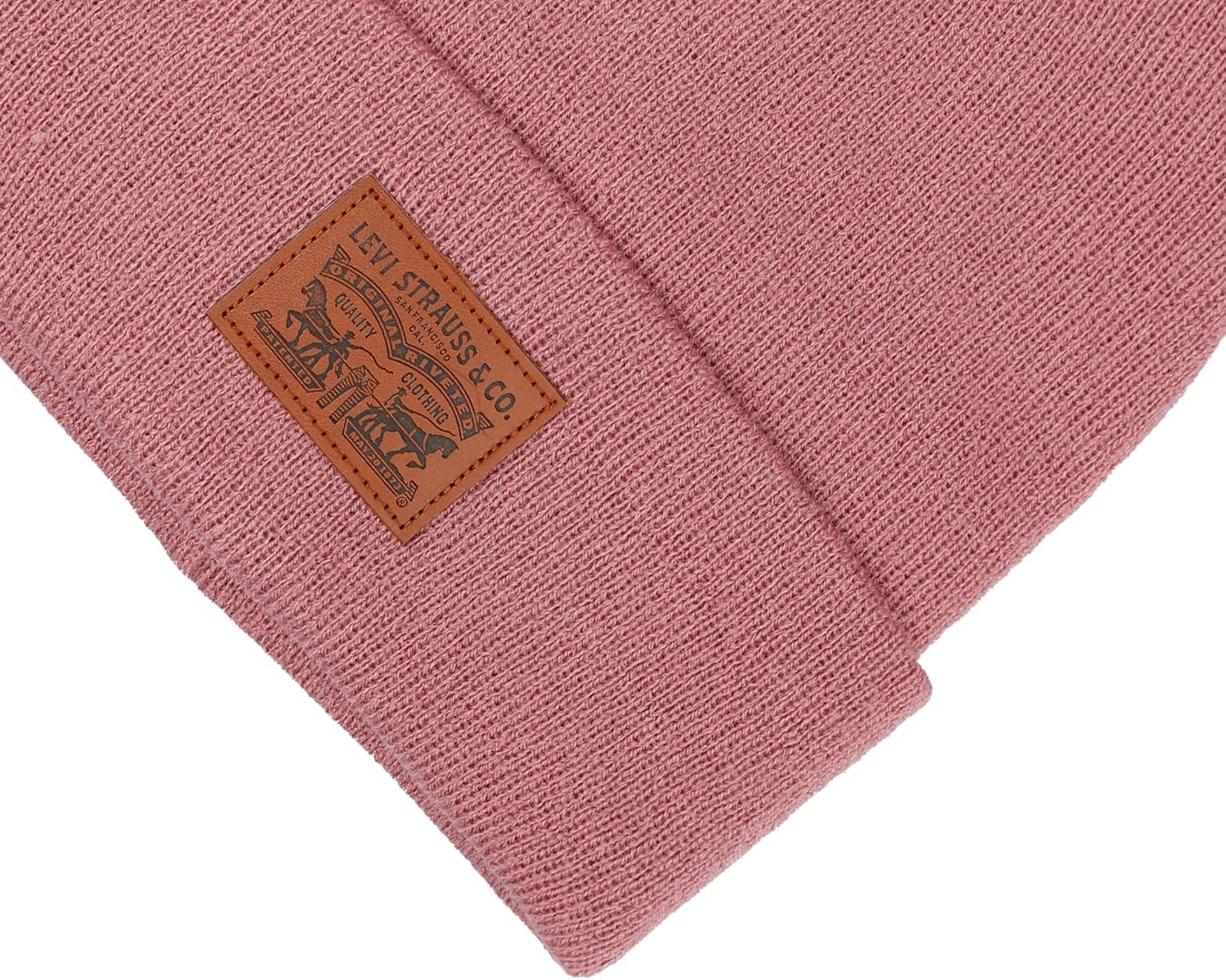 imageLevis Mens AllSeason Hero Beanie Soft Knit Cuffed Winter Hat Warm amp Comfortable Everyday StylePink
