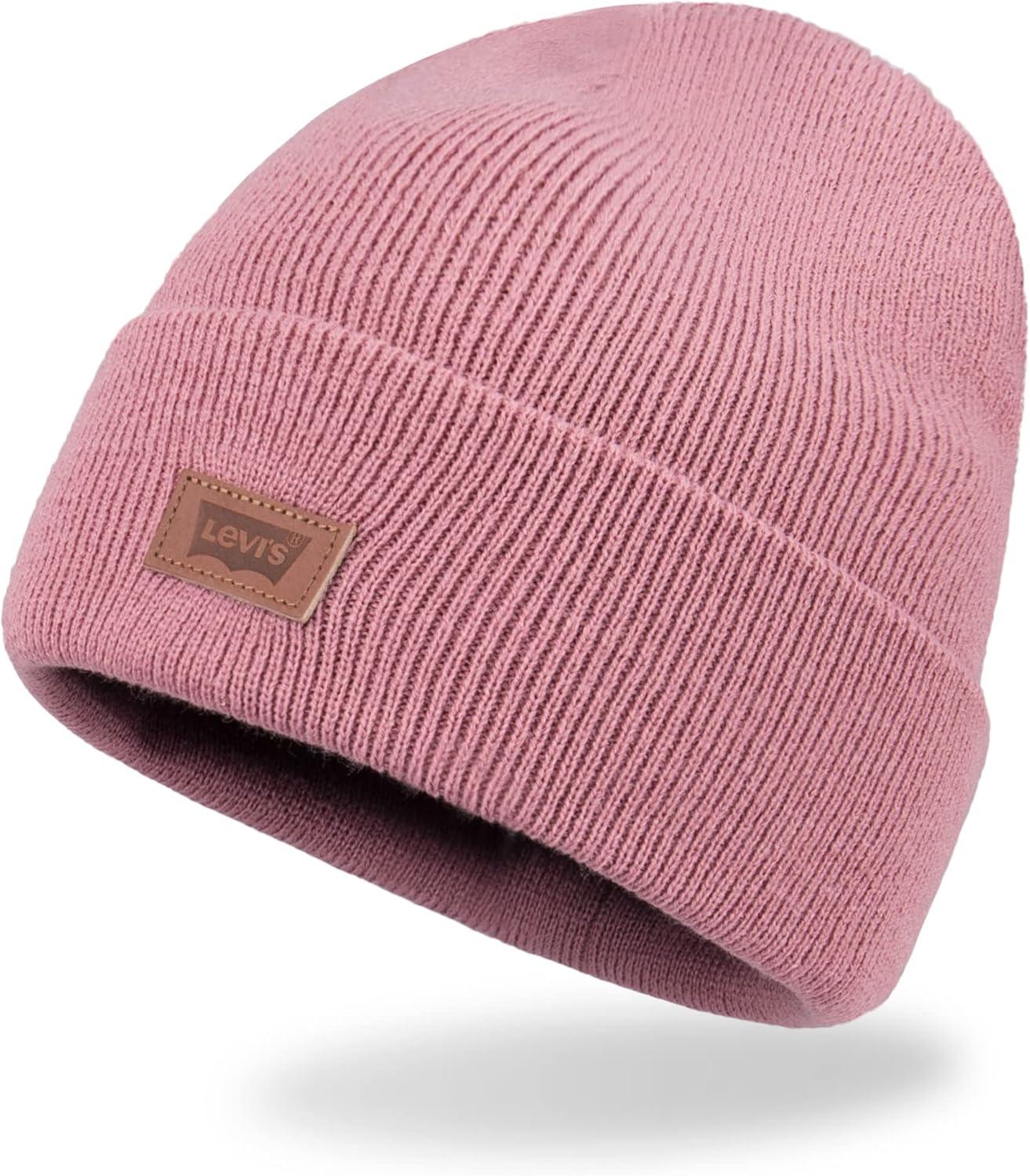 imageLevis Mens AllSeason Hero Beanie Soft Knit Cuffed Winter Hat Warm amp Comfortable Everyday StylePink Solid