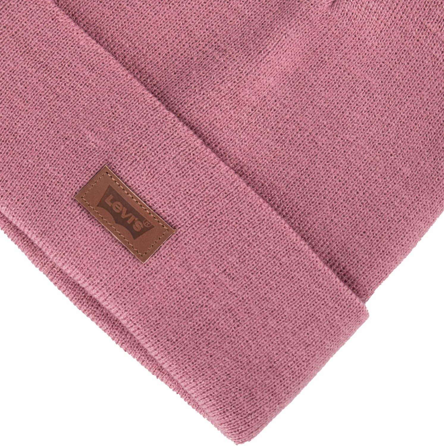 imageLevis Mens AllSeason Hero Beanie Soft Knit Cuffed Winter Hat Warm amp Comfortable Everyday StylePink Solid