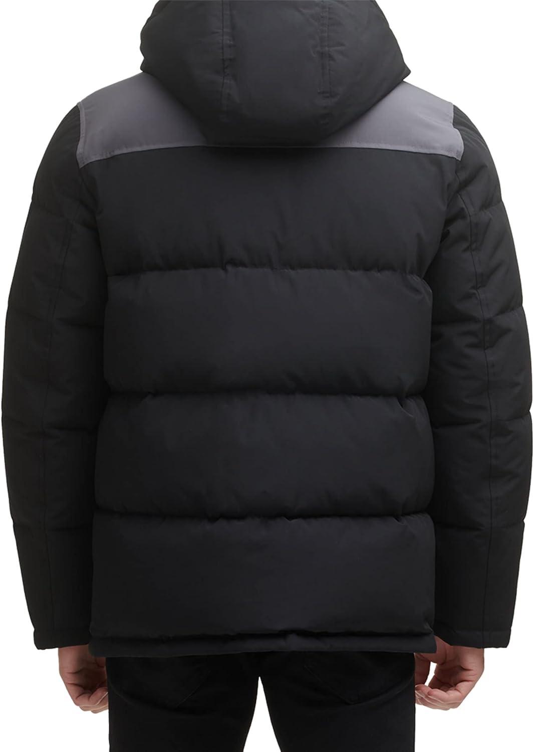 imageLevis Mens Arctic Cloth Quilted Performance ParkaBlackCharcoal