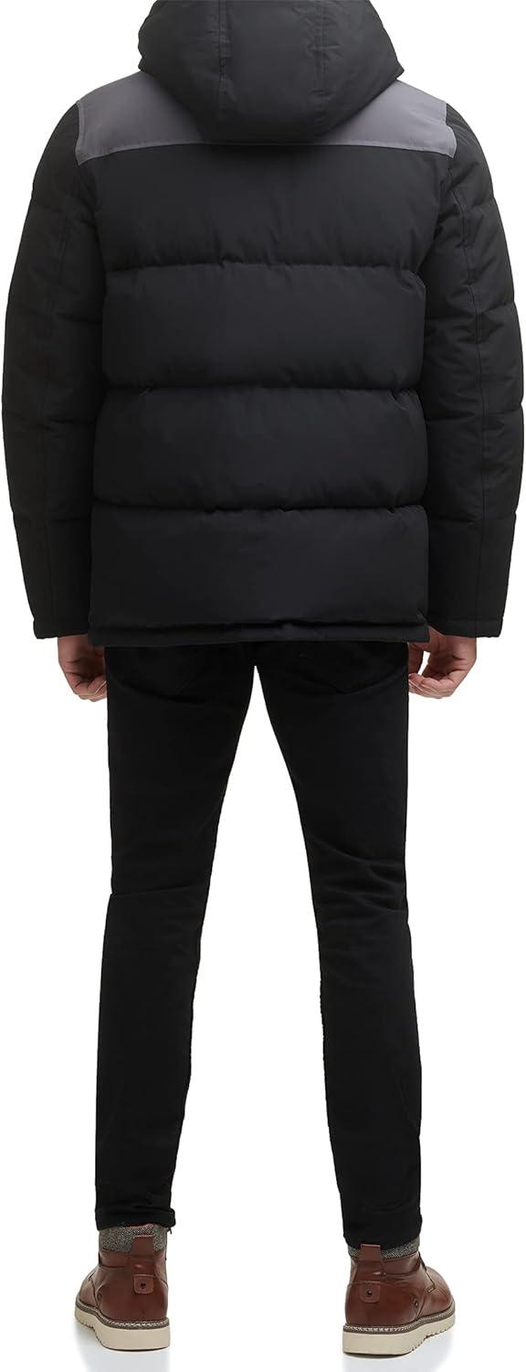 imageLevis Mens Arctic Cloth Quilted Performance ParkaBlackCharcoal