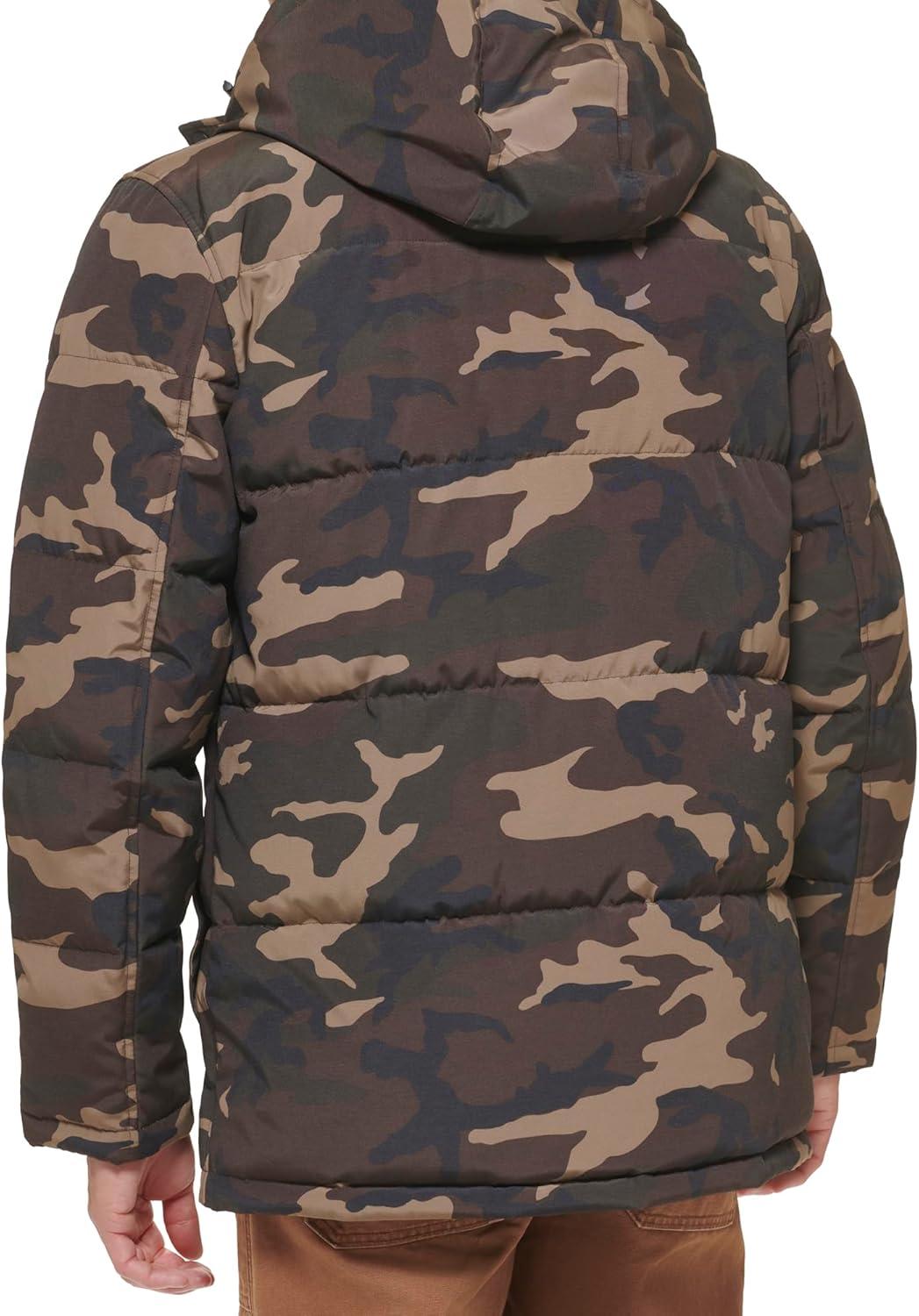 imageLevis Mens Arctic Cloth Quilted Performance ParkaCamouflage