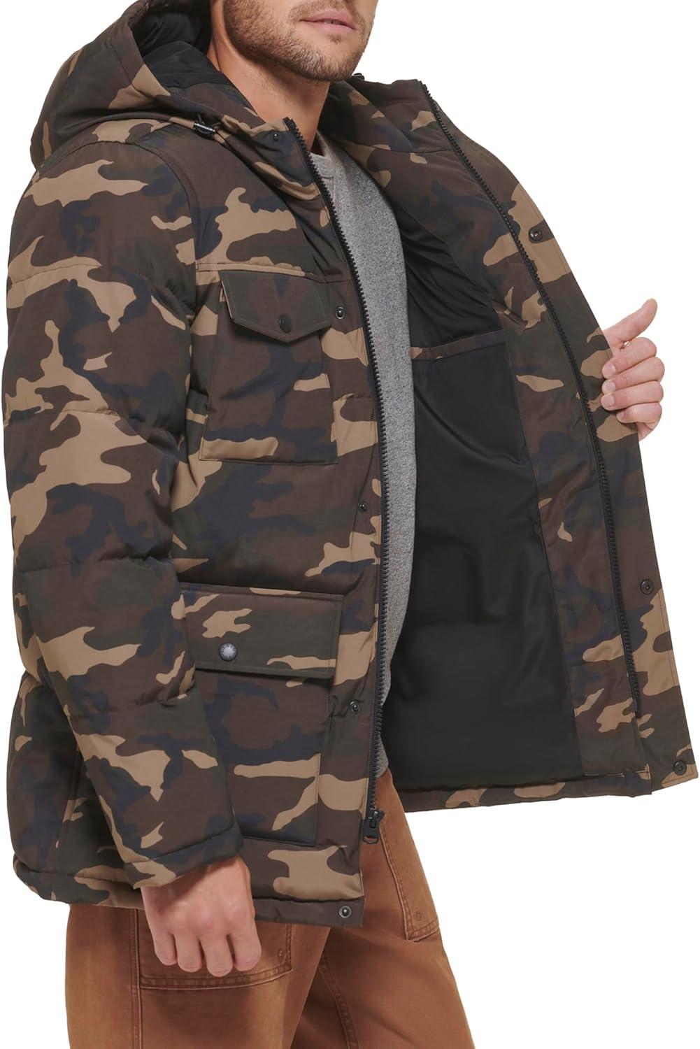 imageLevis Mens Arctic Cloth Quilted Performance ParkaCamouflage