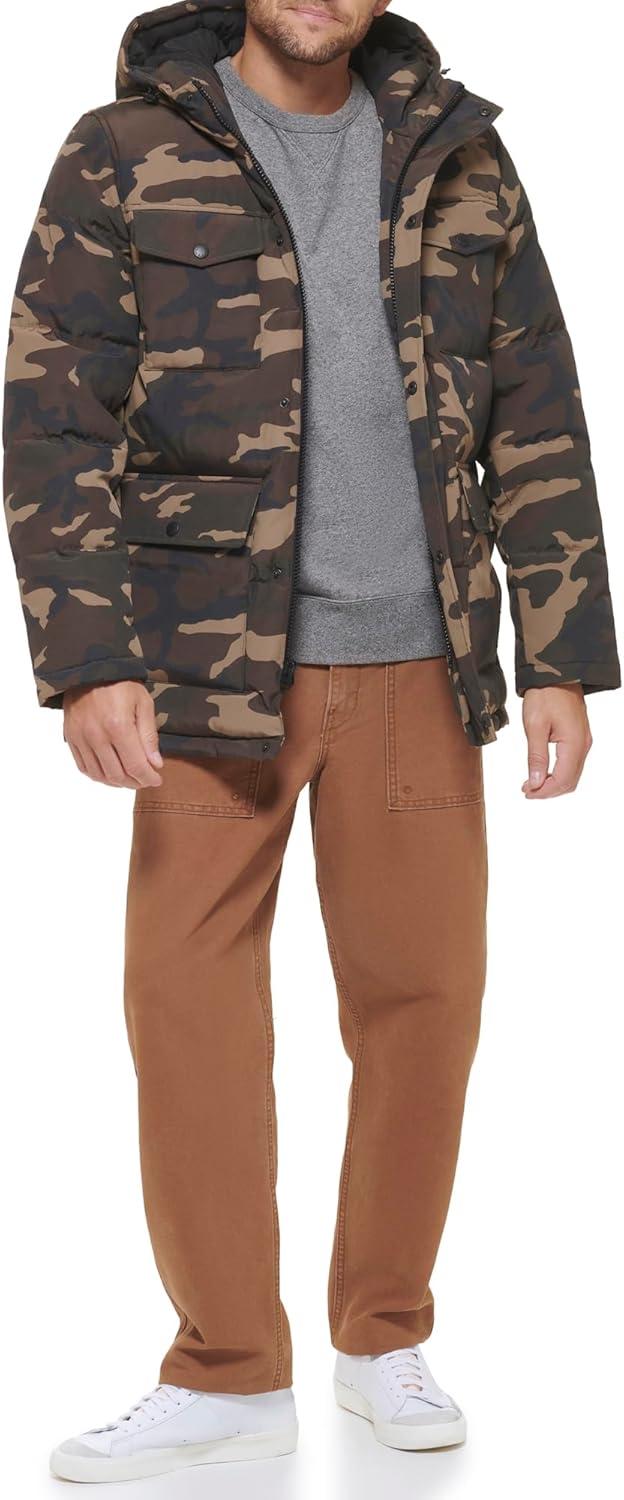 imageLevis Mens Arctic Cloth Quilted Performance ParkaCamouflage