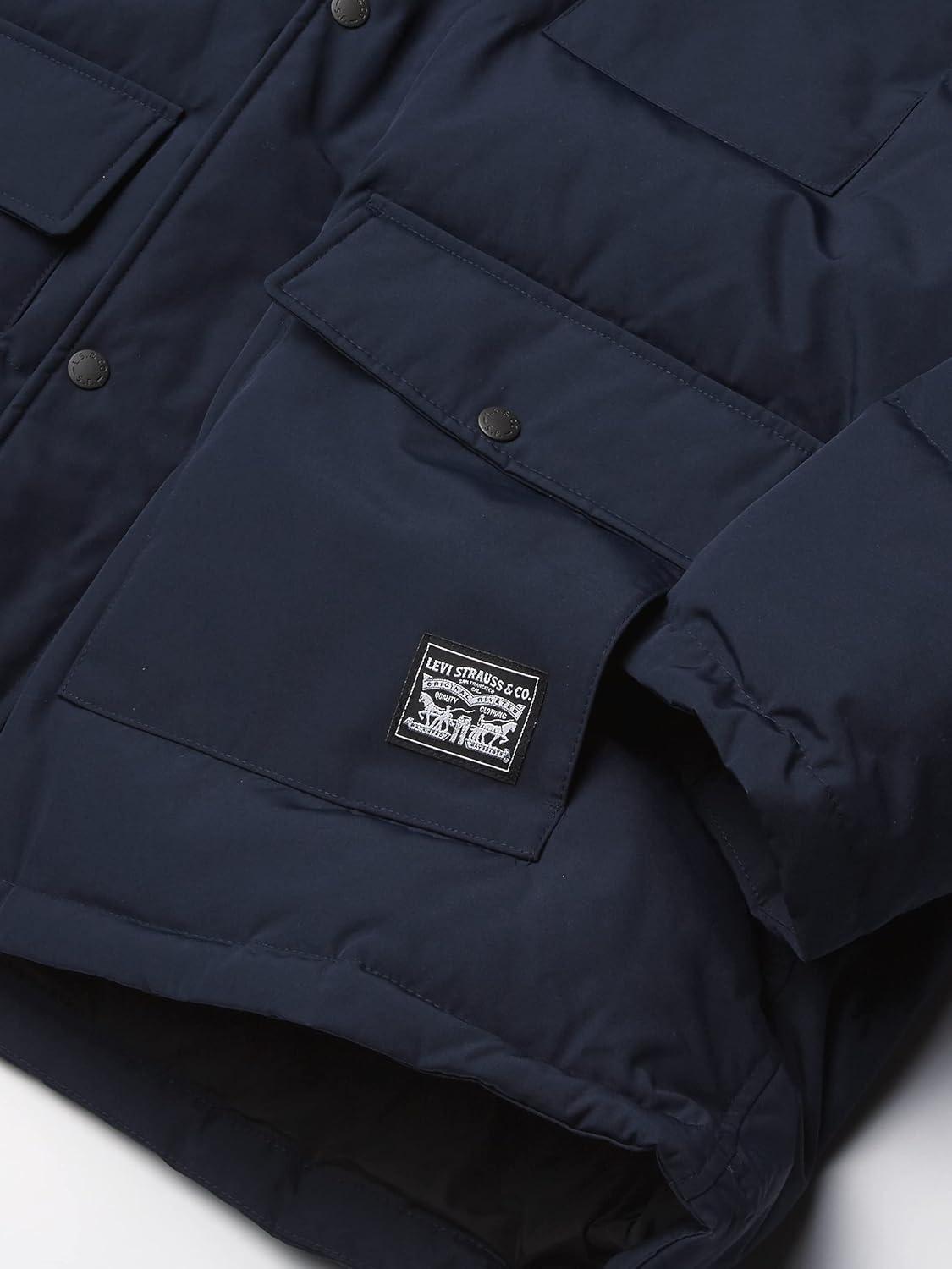 imageLevis Mens Arctic Cloth Quilted Performance ParkaNavy