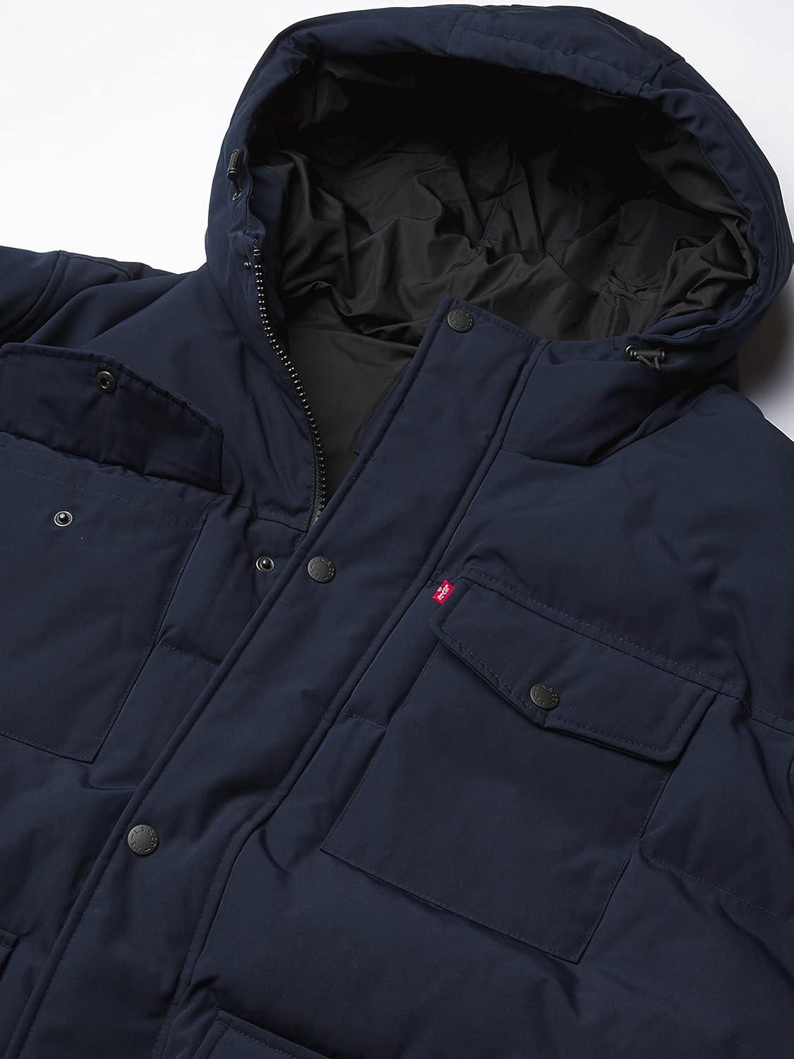 imageLevis Mens Arctic Cloth Quilted Performance ParkaNavy