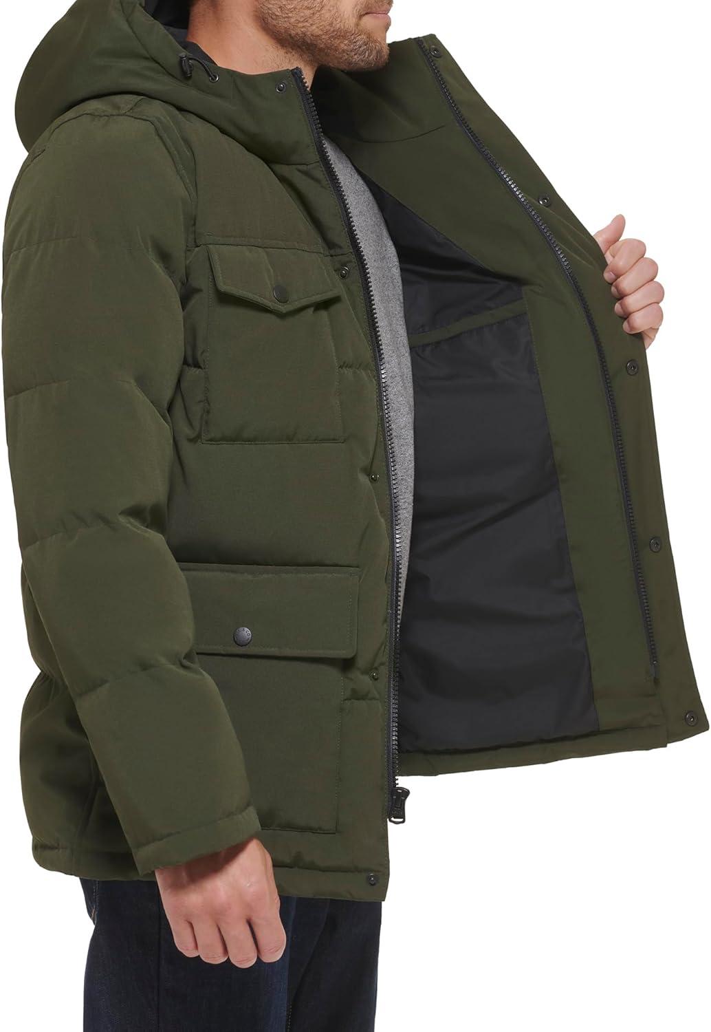 imageLevis Mens Arctic Cloth Quilted Performance ParkaOlive
