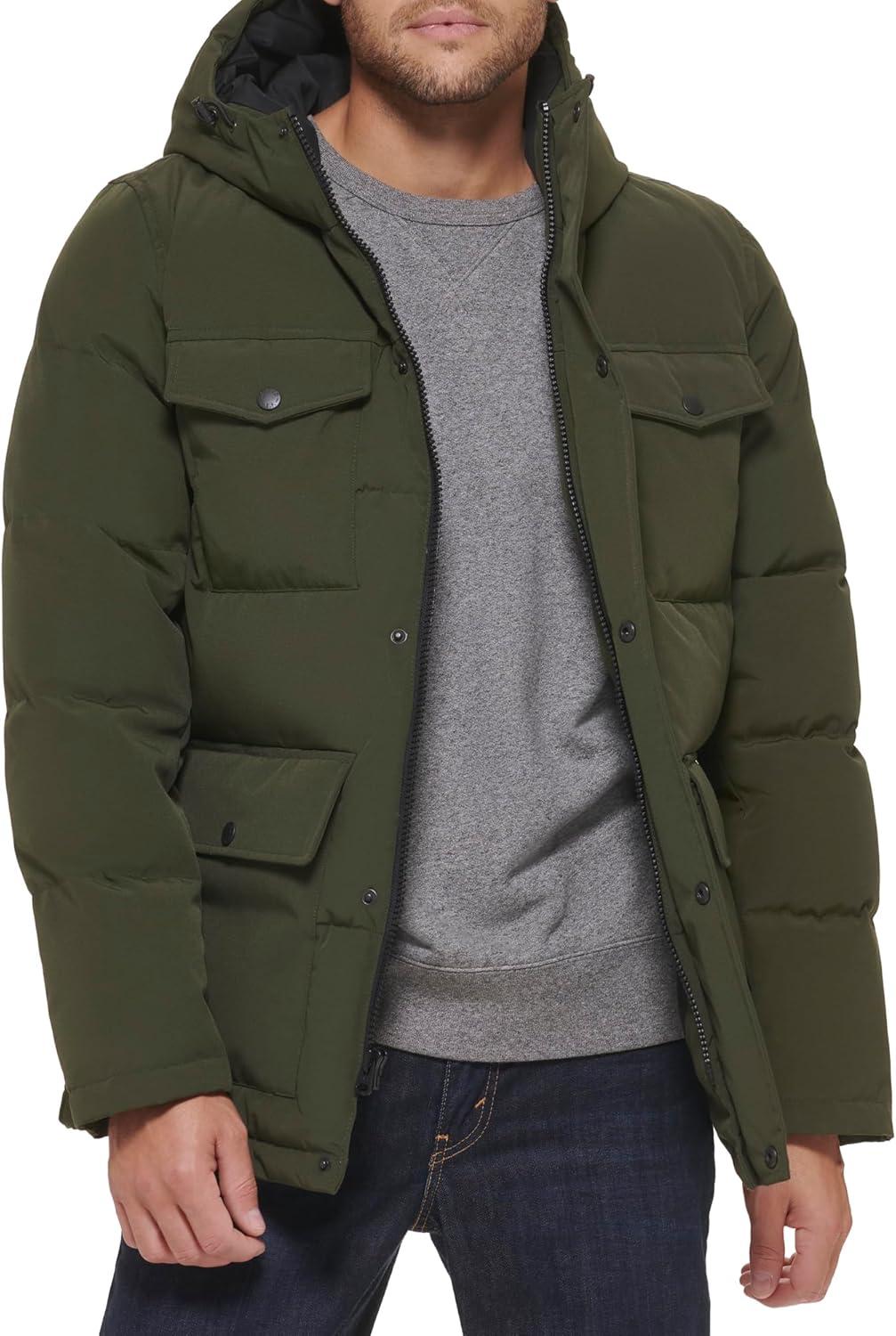 imageLevis Mens Arctic Cloth Quilted Performance ParkaOlive