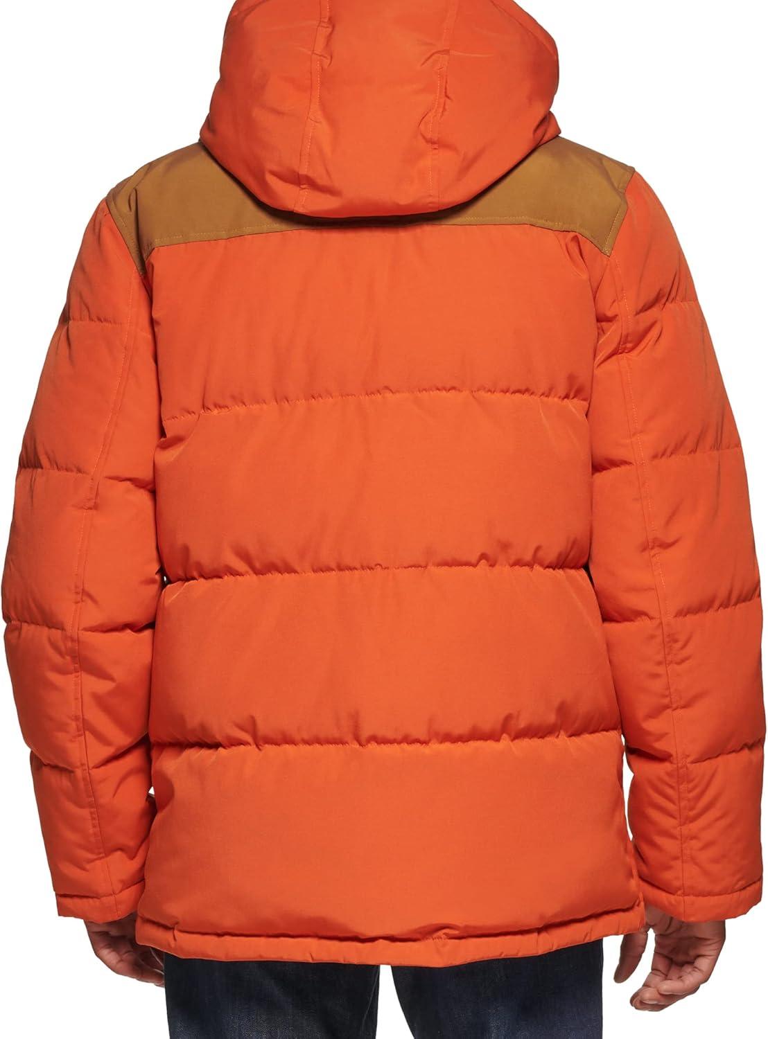 imageLevis Mens Arctic Cloth Quilted Performance ParkaOrangeWorker Brown
