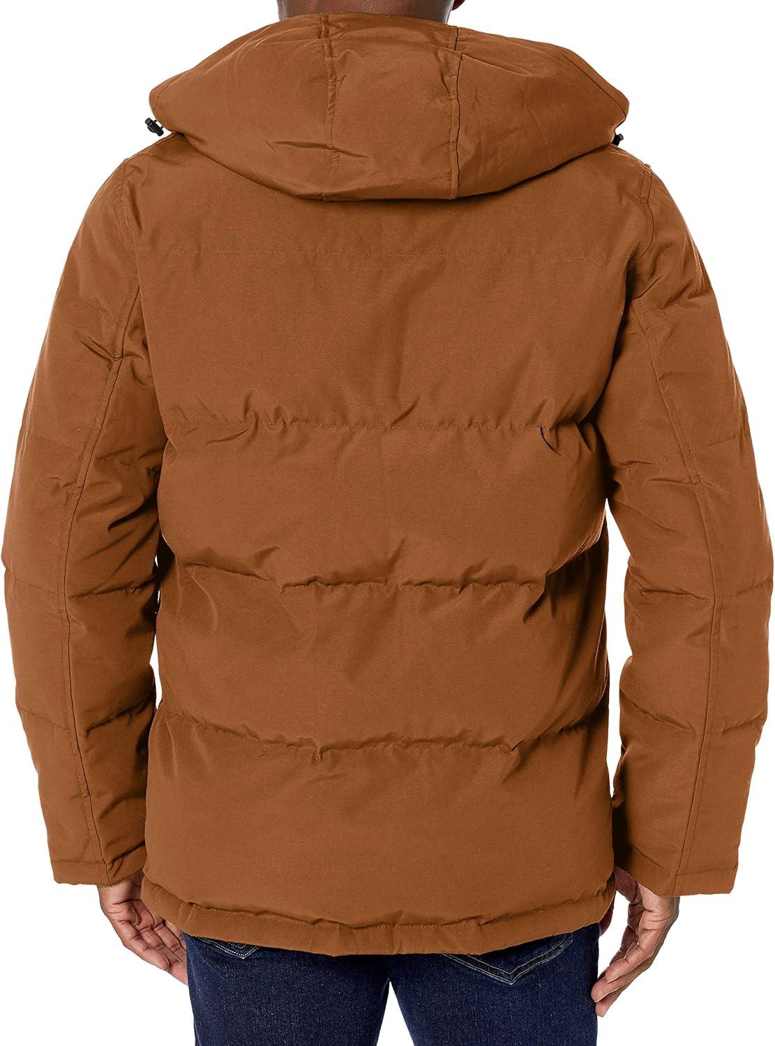 imageLevis Mens Arctic Cloth Quilted Performance ParkaWorker Brown
