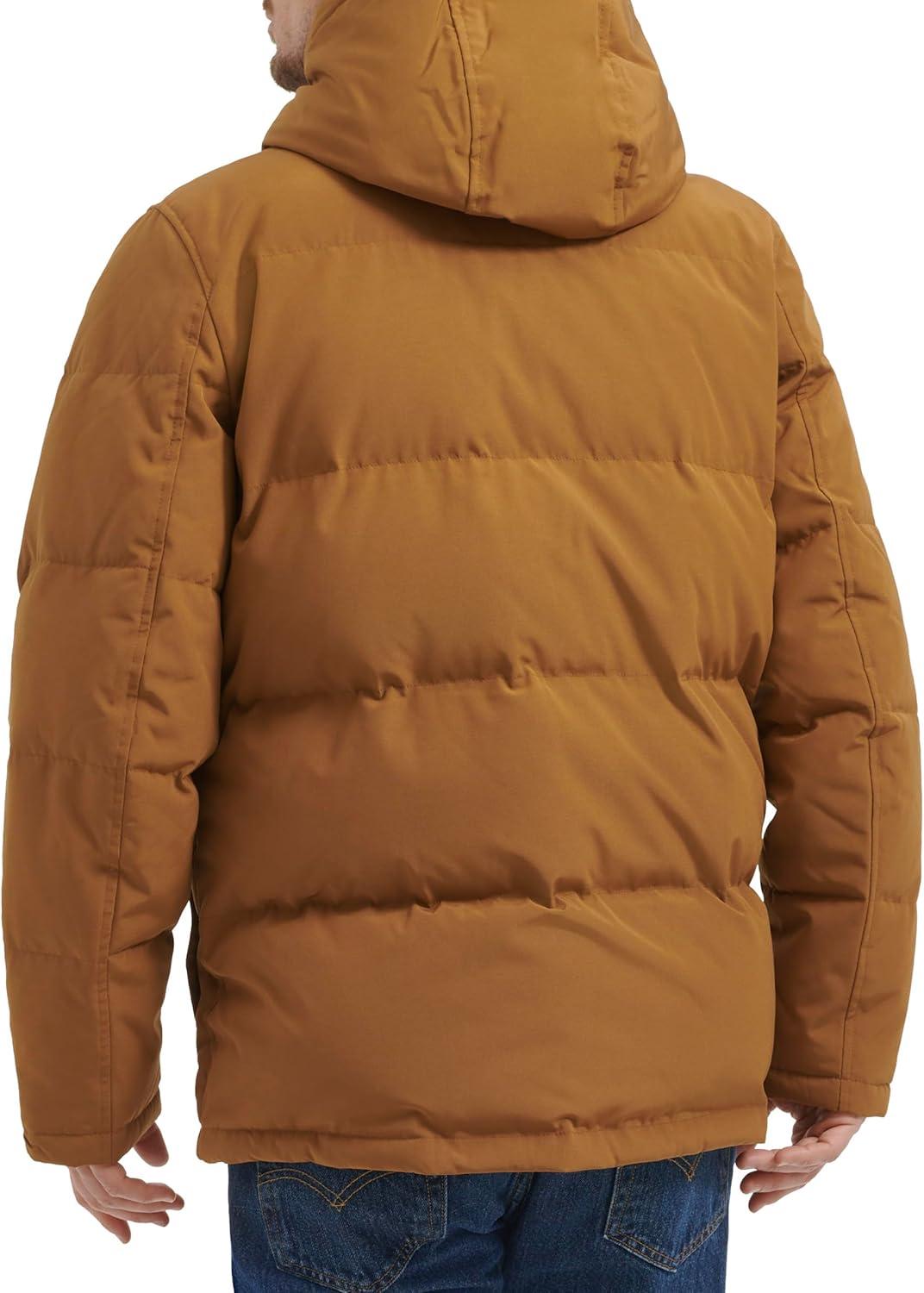 imageLevis Mens Arctic Cloth Quilted Performance ParkaWorker Brown
