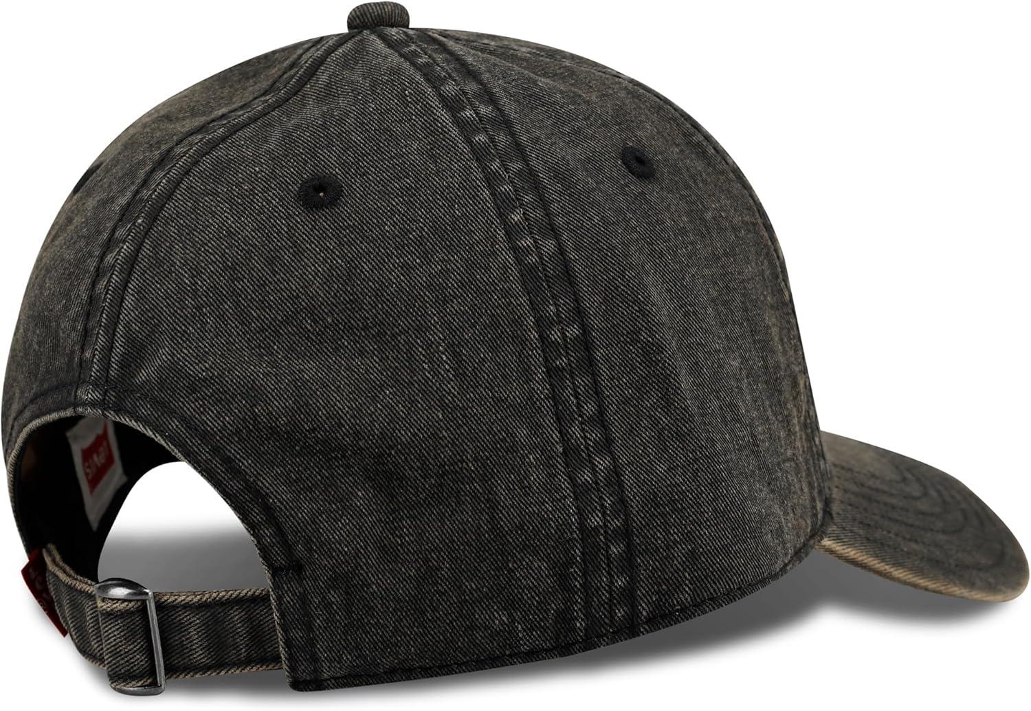 imageLevis Mens Classic Baseball Hat with LogoBlack Denim