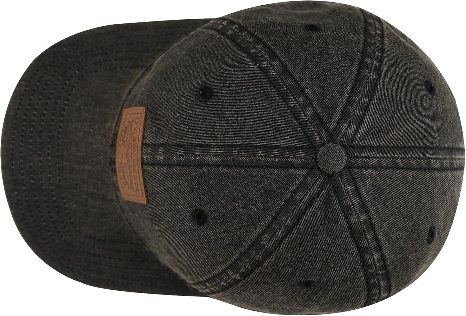 imageLevis Mens Classic Baseball Hat with LogoBlack Denim