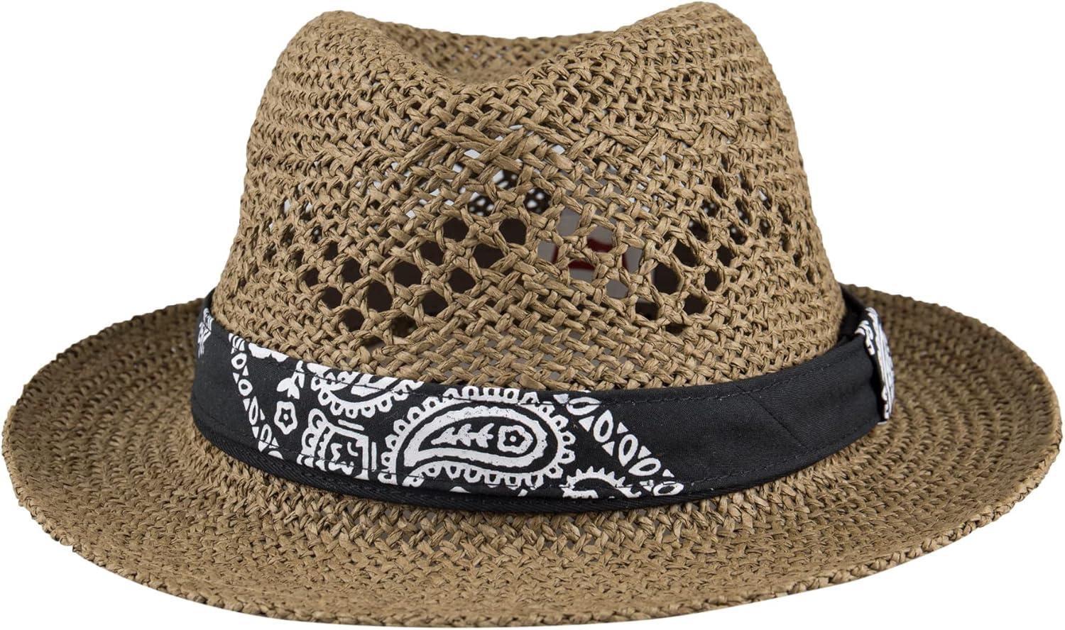 imageLevis Mens Classic Fedora Panama Hat Summer VacationBrown Packable