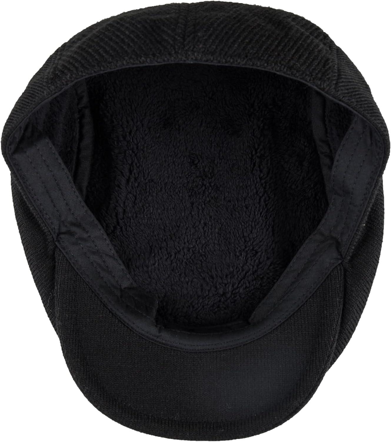 imageLevis Mens Classic Ivy Newsboy HatBlack Knit