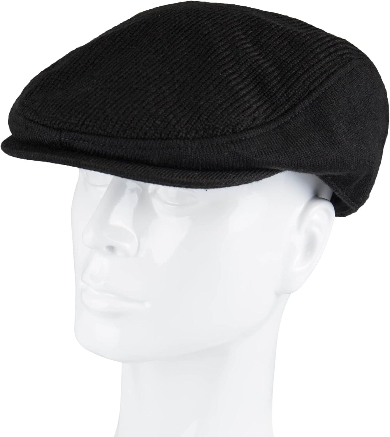 imageLevis Mens Classic Ivy Newsboy HatBlack Knit