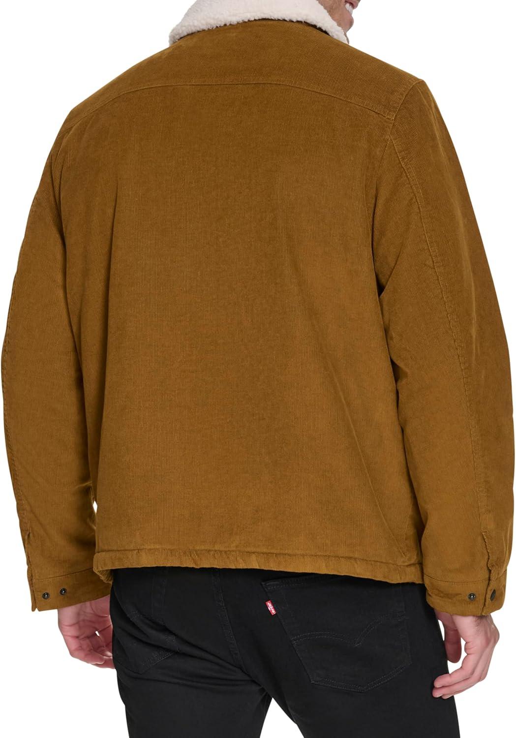 imageLevis Mens Corduroy Sherpa Lined Trucker Jacket Regular amp Big amp Tall SizesBrown Corduroy