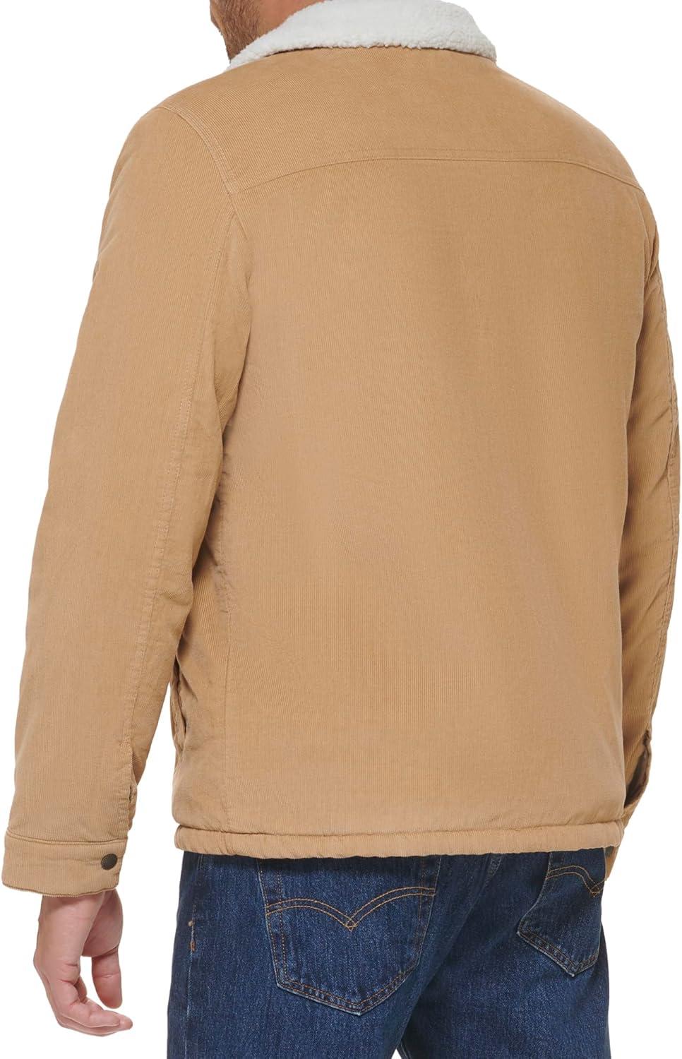imageLevis Mens Corduroy Sherpa Lined Trucker Jacket Regular amp Big amp Tall SizesTan Corduroy
