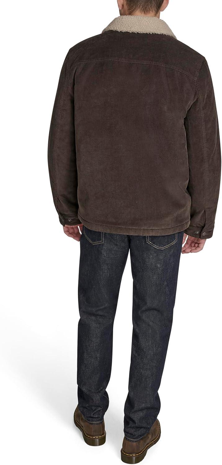 imageLevis Mens Corduroy Sherpa Lined Trucker Jacket Regular amp Big amp Tall SizesTurkish Coffee