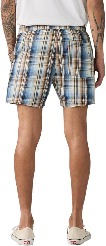 imageLevis Mens Easy ShortsNew Raul Plaid Sunset Blue Nonstretch