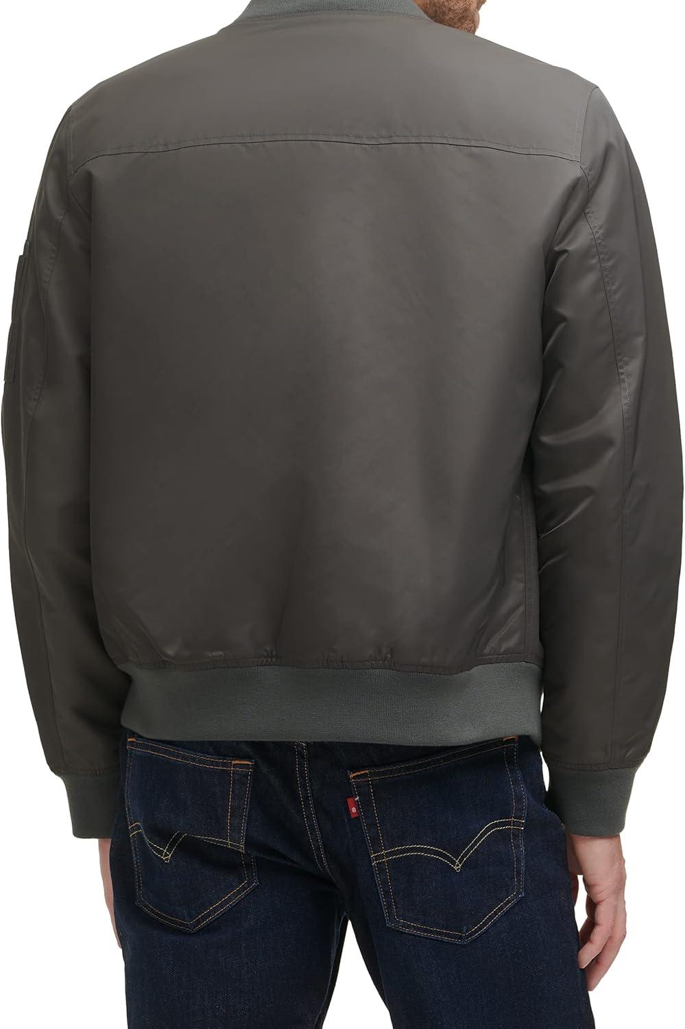imageLevis Mens Flight Satin Unfilled Ma1 BomberArmy Green Classic Unfilled