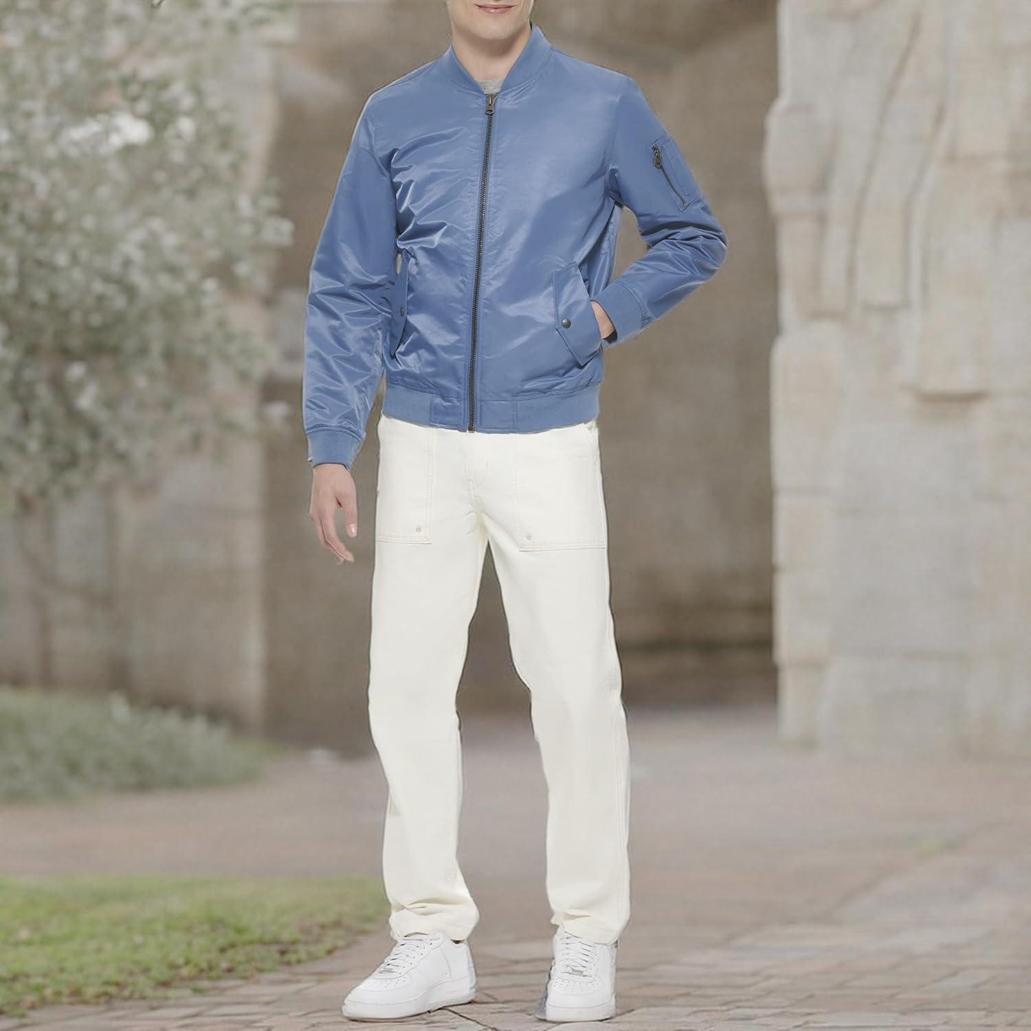 imageLevis Mens Flight Satin Unfilled Ma1 BomberBlue Horizon Ma1 Unfilled