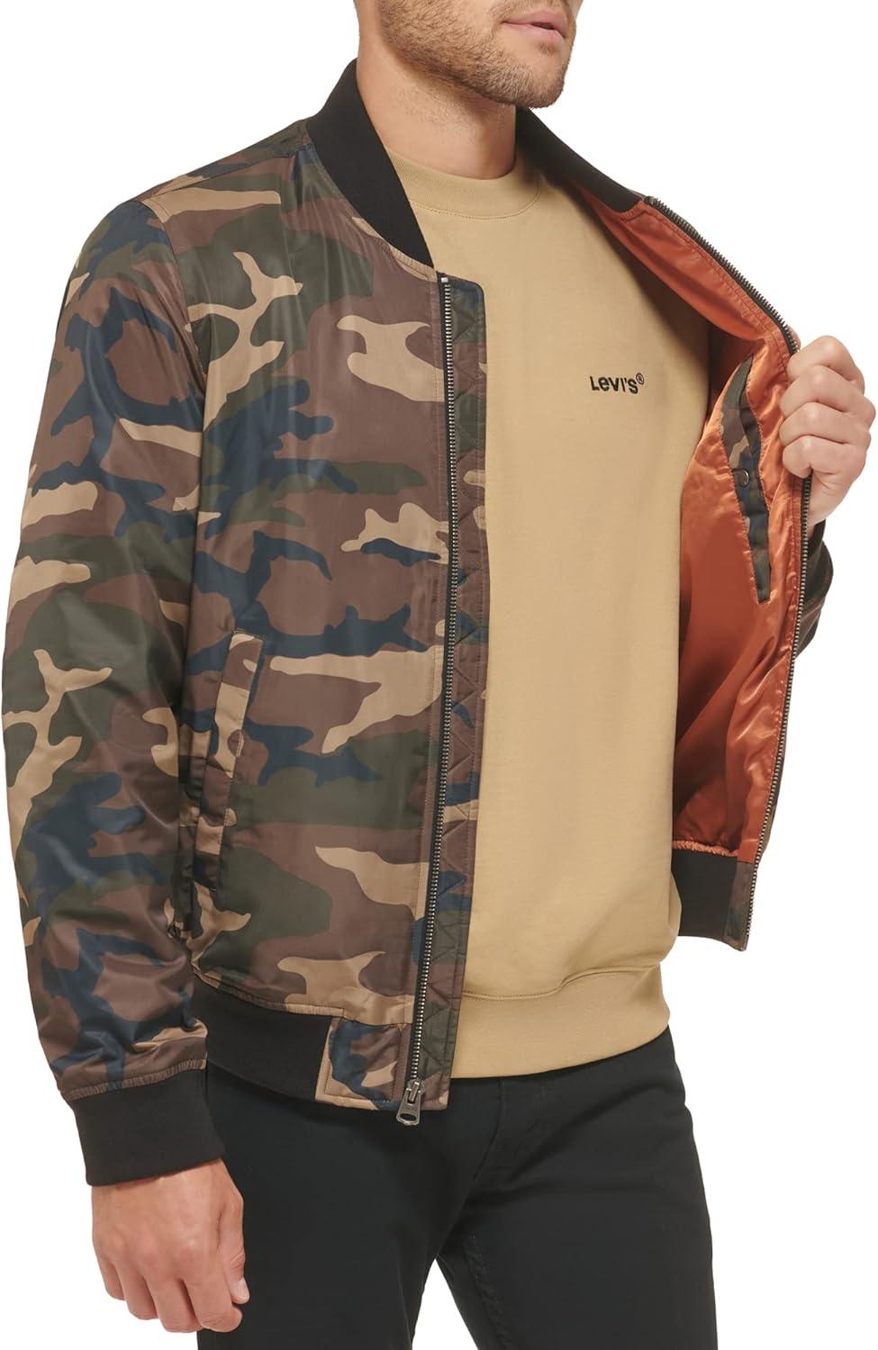 imageLevis Mens Flight Satin Unfilled Ma1 BomberCamo Classic Unfilled