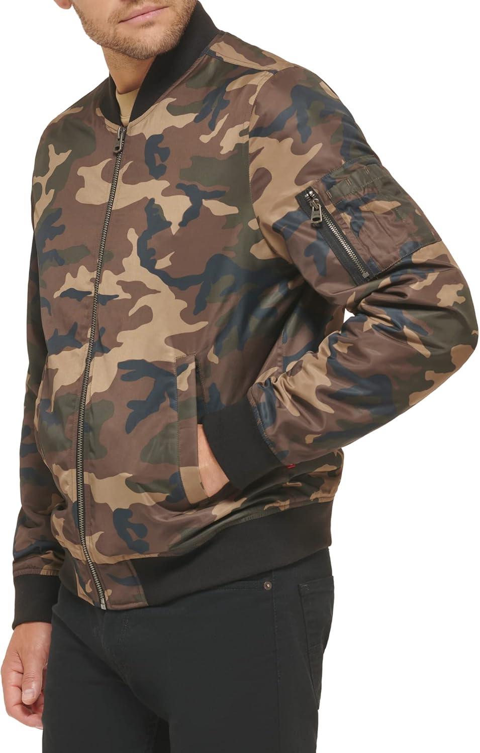 imageLevis Mens Flight Satin Unfilled Ma1 BomberCamo Classic Unfilled