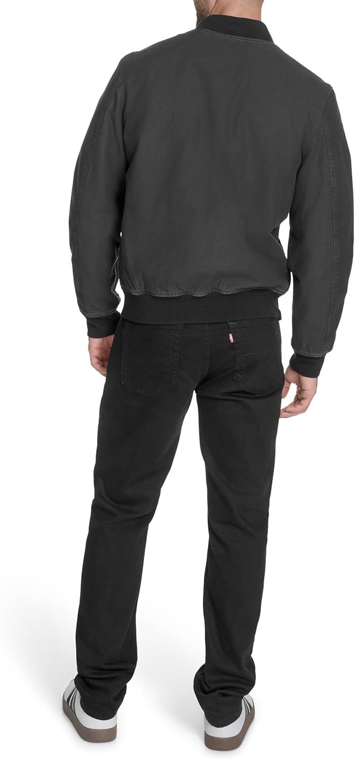 imageLevis Mens Flight Satin Unfilled Ma1 BomberCharcoal Cotton