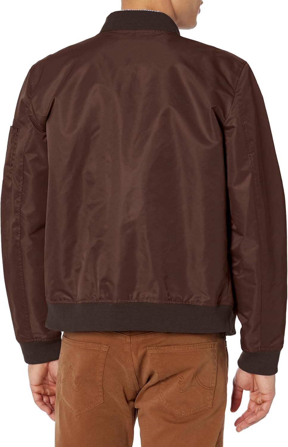 imageLevis Mens Flight Satin Unfilled Ma1 BomberChocolate Brown Filled