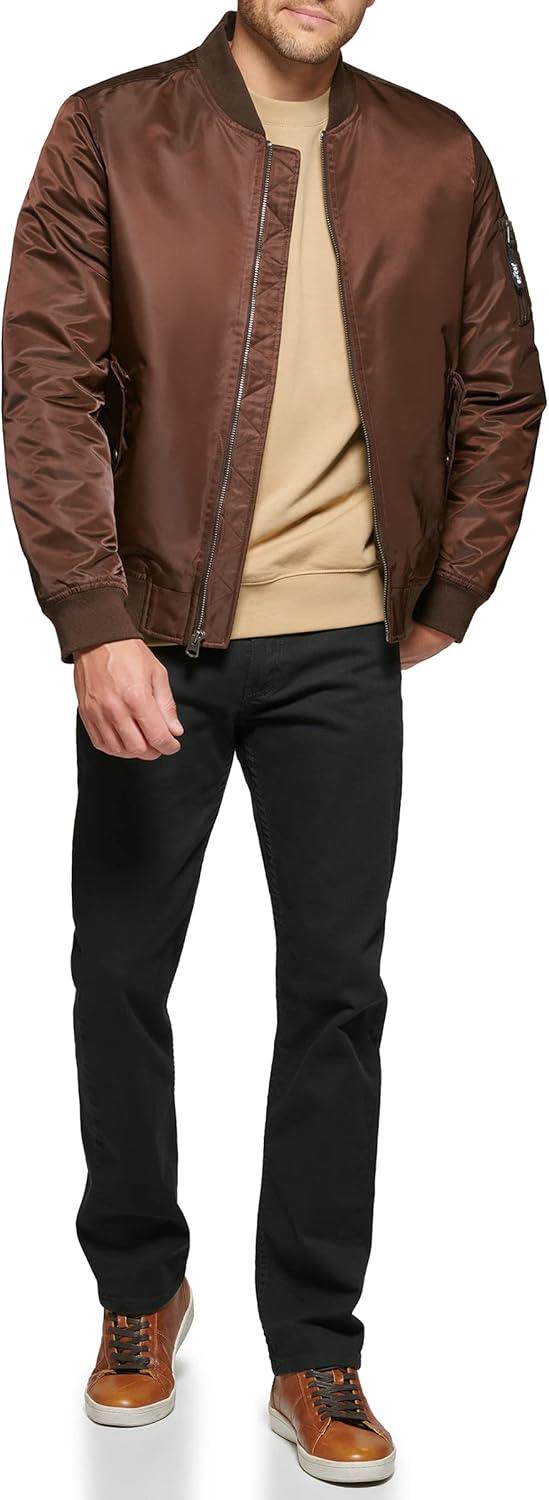 imageLevis Mens Flight Satin Unfilled Ma1 BomberDark Brown Ma1 Filled