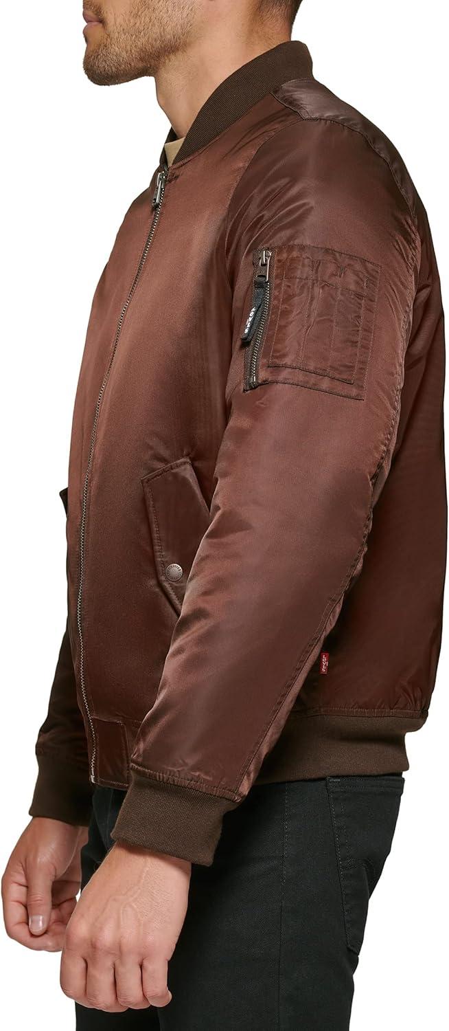 imageLevis Mens Flight Satin Unfilled Ma1 BomberDark Brown Ma1 Filled