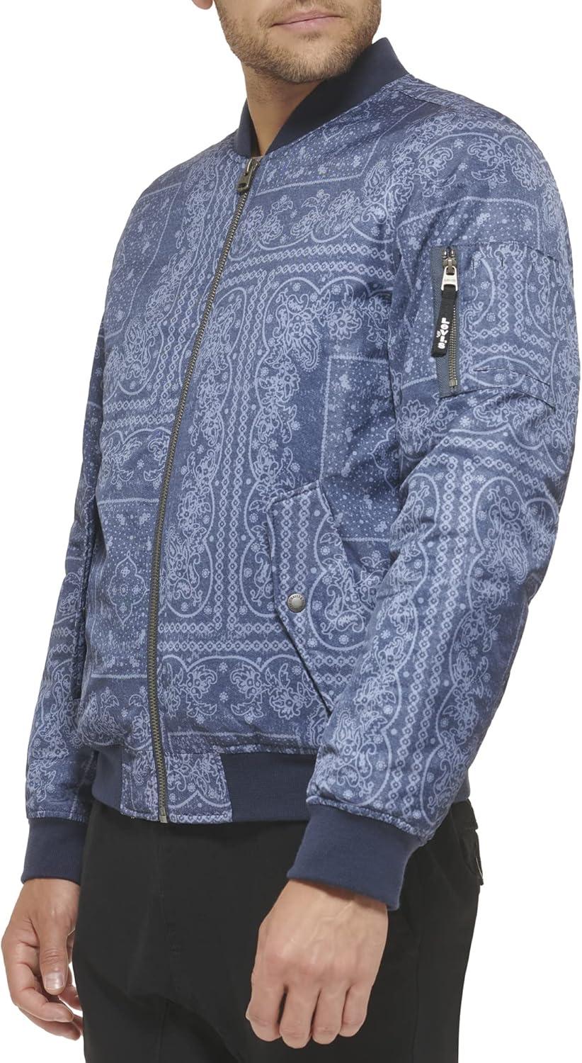 imageLevis Mens Flight Satin Unfilled Ma1 BomberFaded Blue Bandana Ma1 Filled