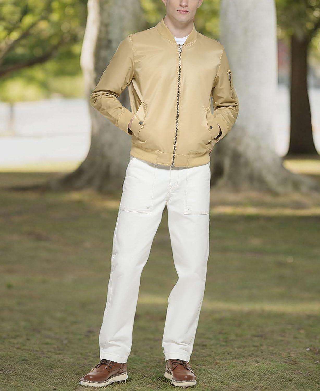 imageLevis Mens Flight Satin Unfilled Ma1 BomberKhaki Ma1 Unfilled