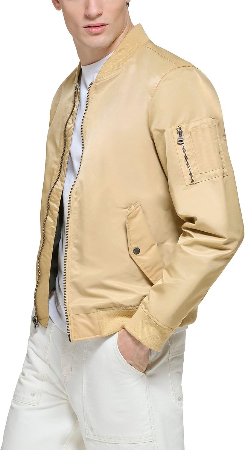 imageLevis Mens Flight Satin Unfilled Ma1 BomberKhaki Ma1 Unfilled