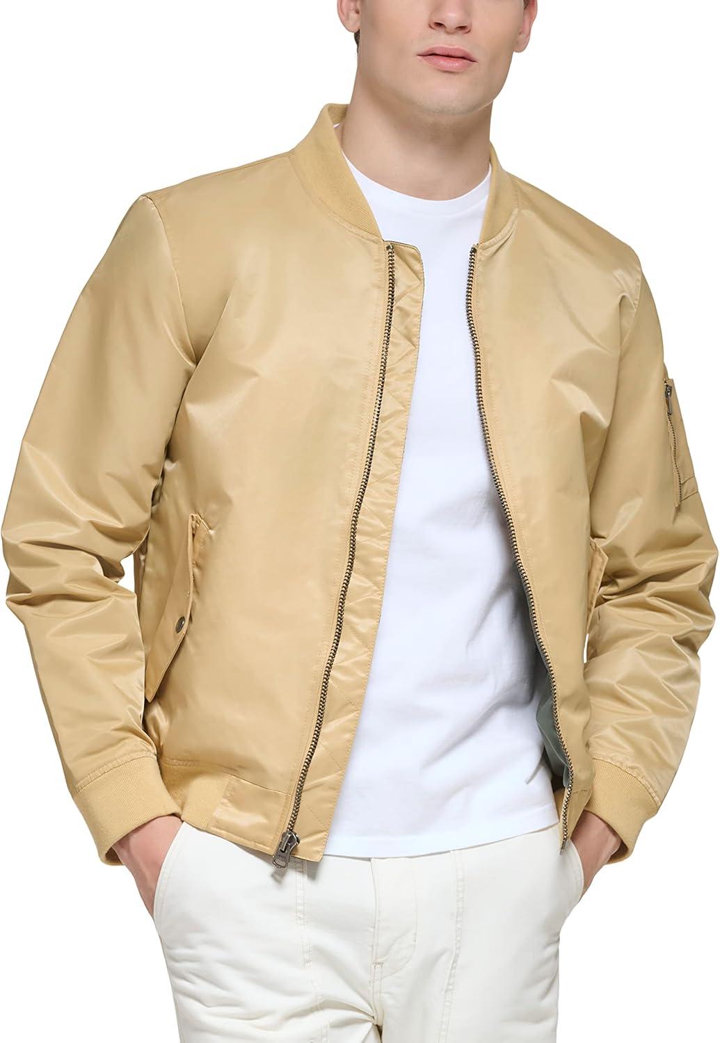 imageLevis Mens Flight Satin Unfilled Ma1 BomberKhaki Ma1 Unfilled