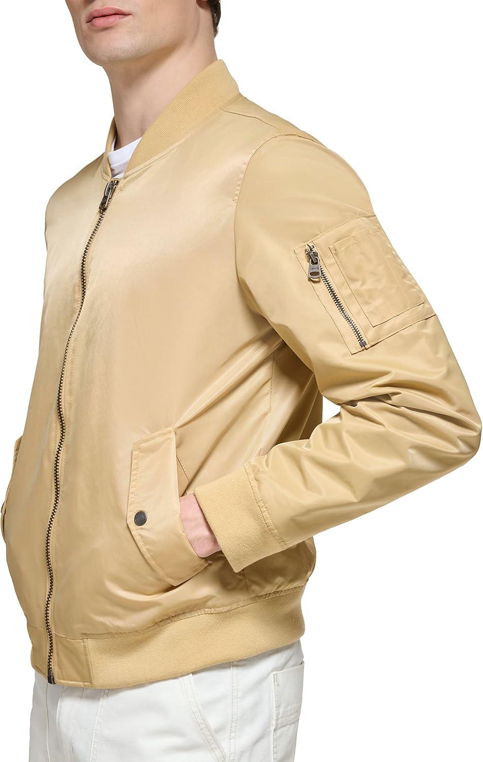 imageLevis Mens Flight Satin Unfilled Ma1 BomberKhaki Ma1 Unfilled